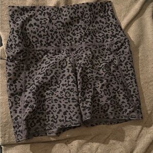 Leopard Print High-Waisted Shorts